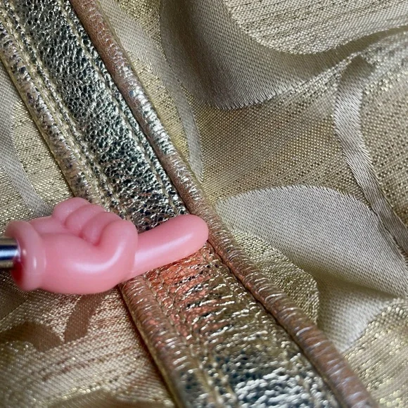 Coach Poppy Gold Signature Tote Bag  14 in W 12 1/2 in L - Picture 16 of 17